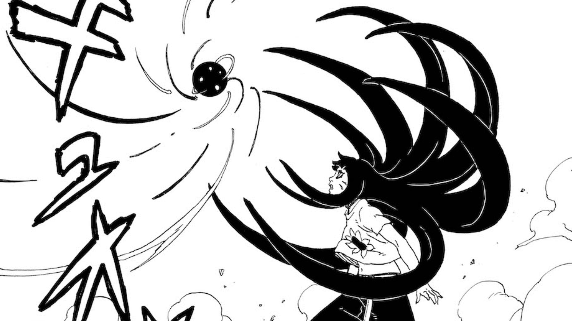 Himawari charges up a Tailed-Beast Bomb (Image via Shueisha)