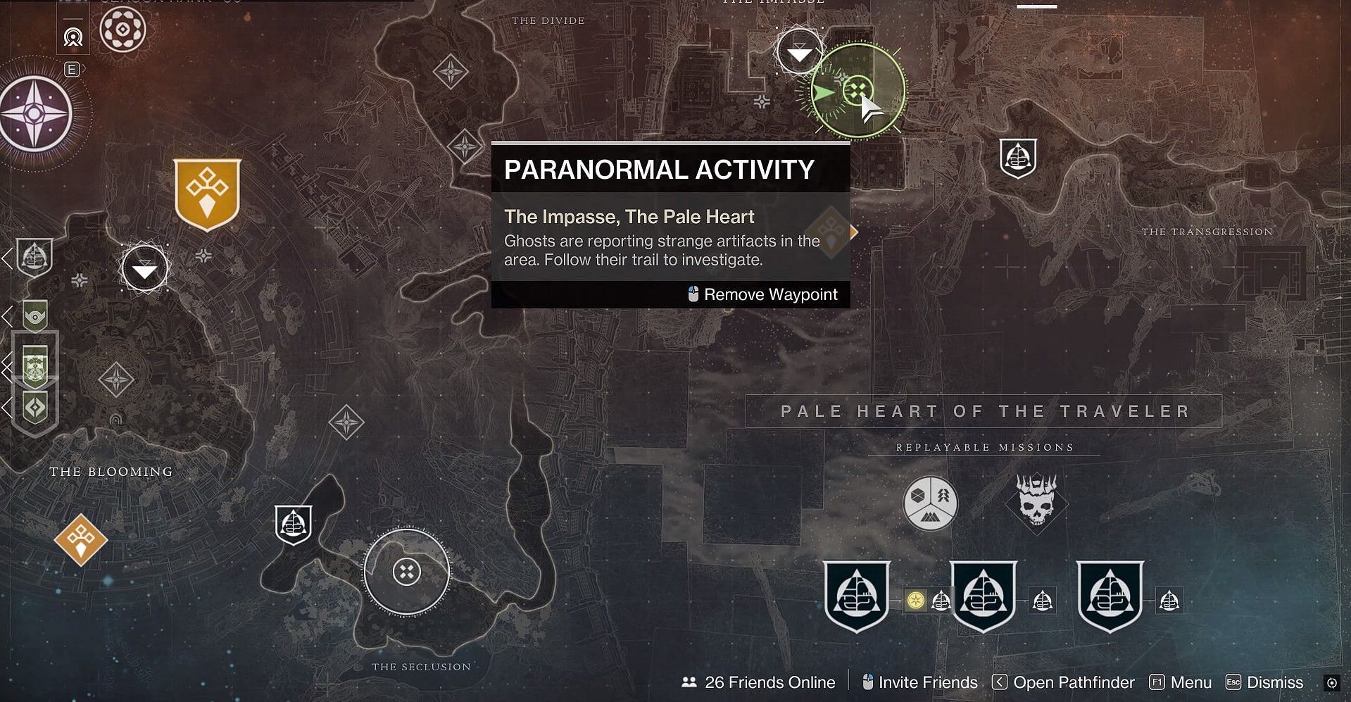 The Impasse Paranormal Activity location in Destiny 2 (Image via Bungie)