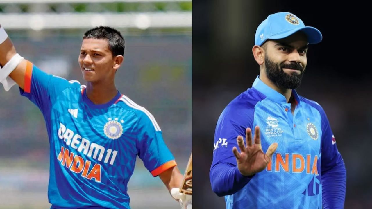 यशस्वी जायसवाल और विराट कोहली (photo: BCCI and AFP)