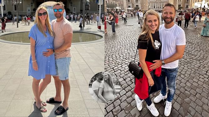 Petra Kvitova and husband Jiri Vanek embrace her baby bump in adorable pregnancy photoshoot