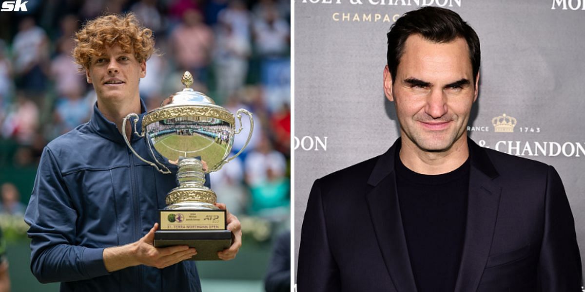 Jannik Sinner (L) and Roger Federer (R) [Image Source: Getty Images]