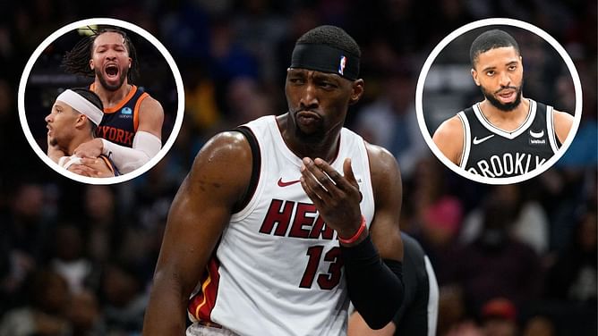 "Y'all was tampering" - Bam Adebayo jokingly accuses Josh Hart and Jalen Brunson after Mikal Bridges' trade