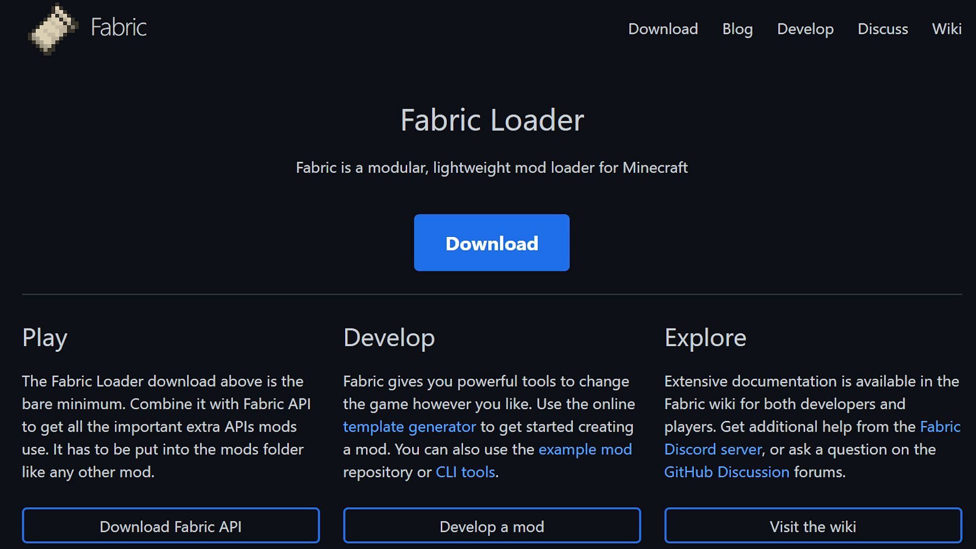 The Fabric website (Image via Fabric)