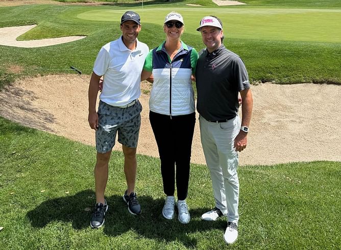 LIV Golfer Bubba Watson enjoys a round of golf with Rafael Nadal