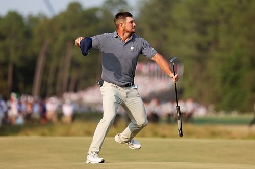 Bryson DeChambeau celebrating his US Open win