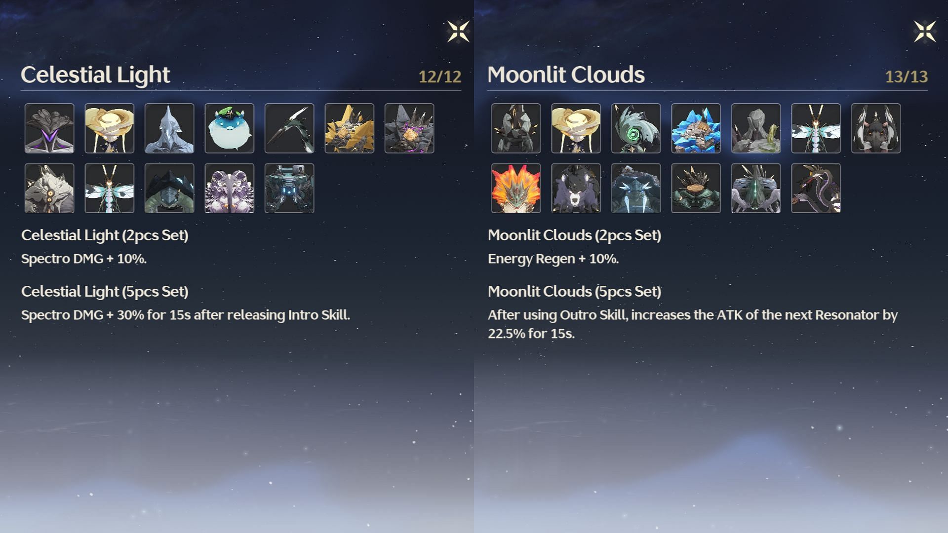 Celestial Light and Moonlit Clouds (Image via Kuro Games)