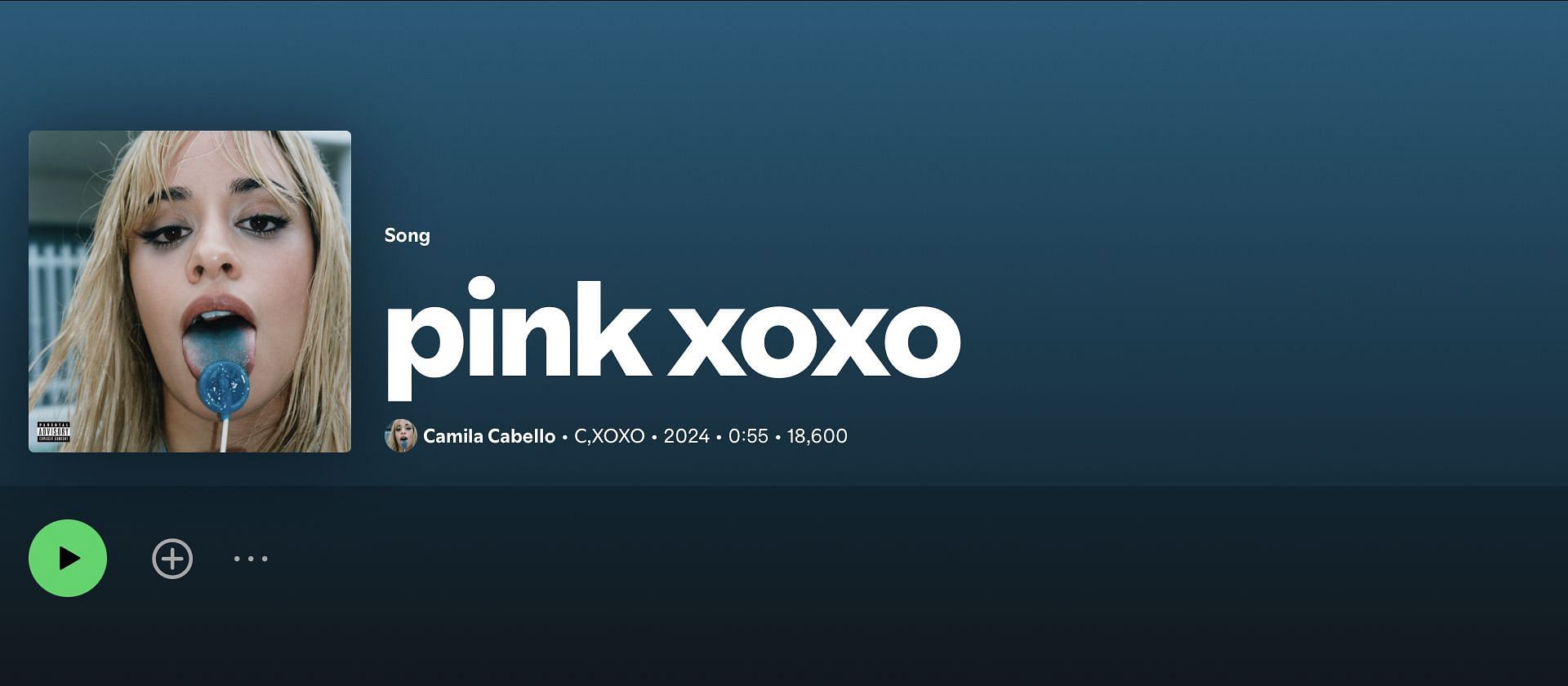 Track 3 on Camila Cabello&#039;s new album &#039;C, XOXO&#039; (Image via Spotify)