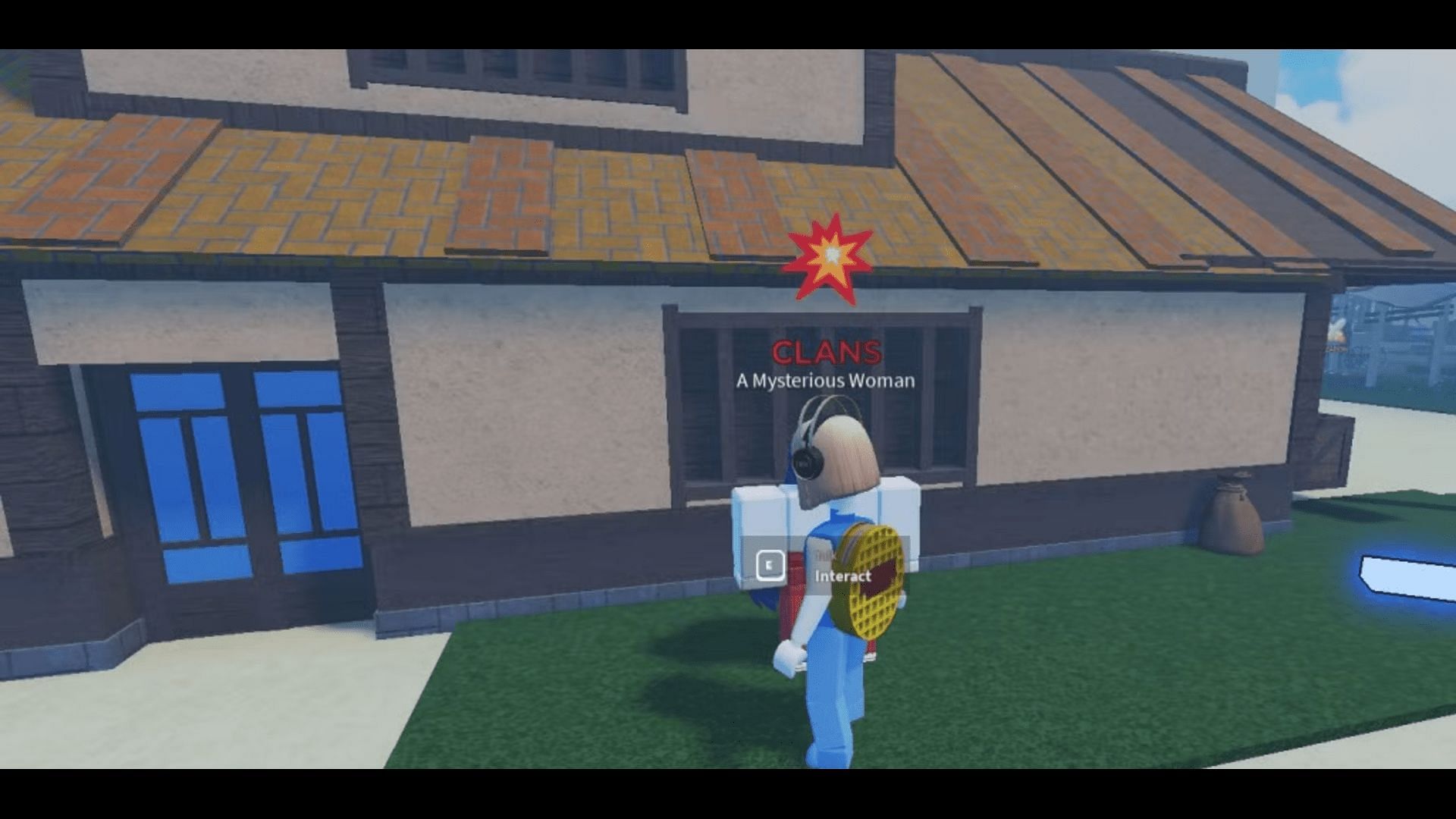 The Mysterious Woman NPC that enables you to join Clans (Image via Roblox)