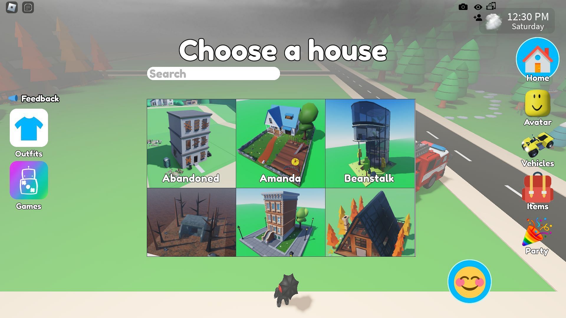 Selecting a house to build (Image via Roblox)