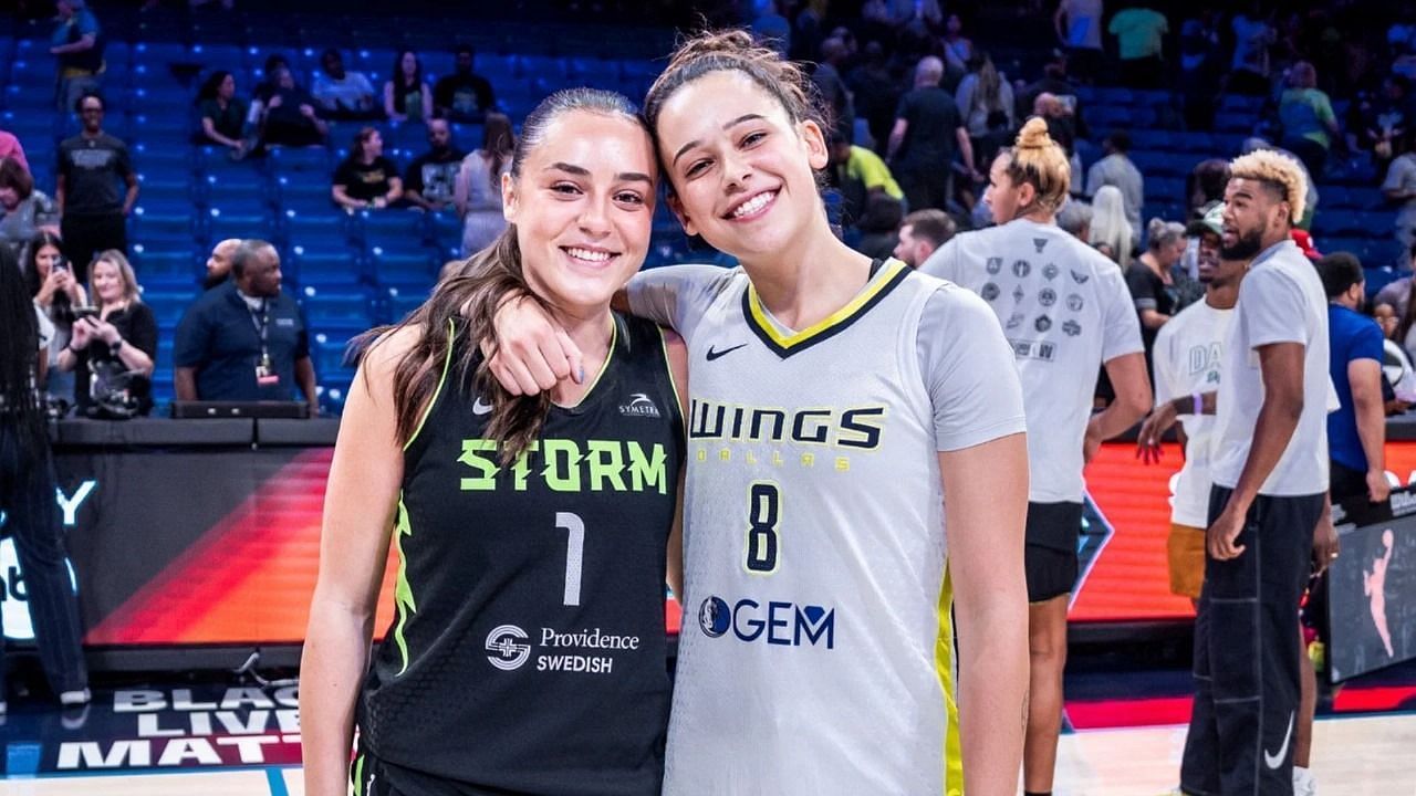 Ex-UConn stars Nika Muhl and Lou Lopez Senechal (Image Credits: x.com/DallasWings)