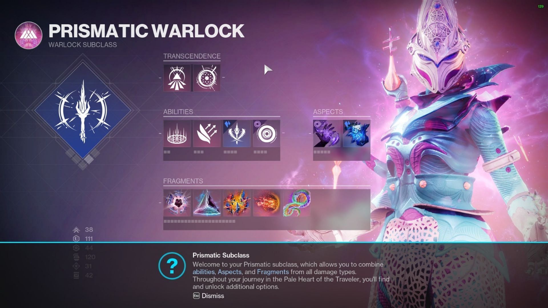 Prismatic Warlock in Destiny 2 (Image via Bungie)