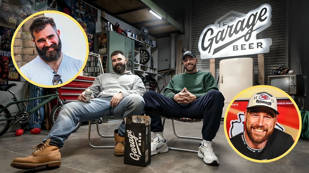 Watch: Jason &amp; Travis Kelce drop BTS footage of Garage Beer photoshoot