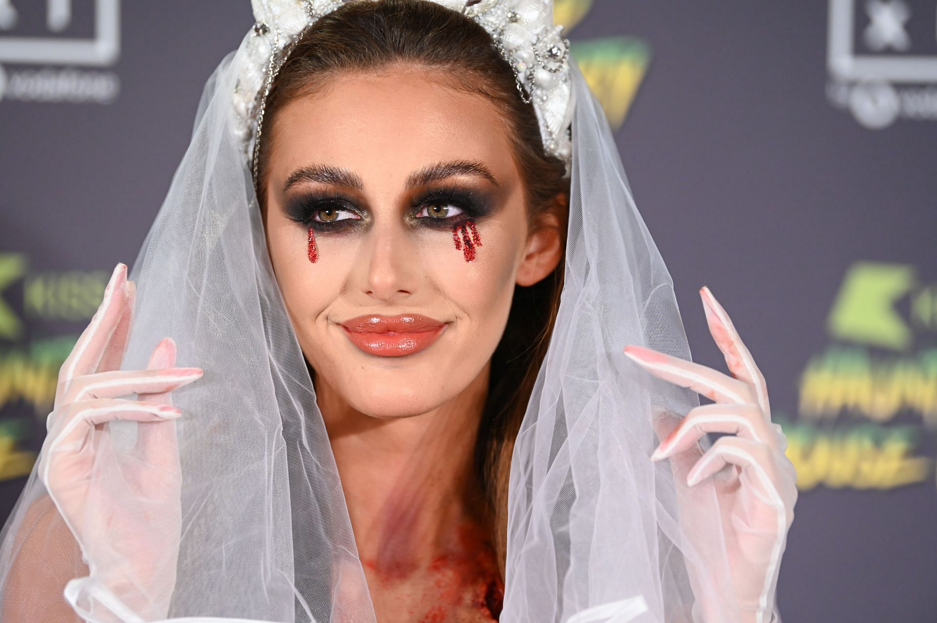 Chloe Veitch at the KISS Haunted House Party (Image via Getty Images)