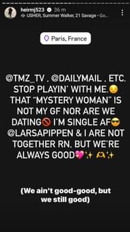 Marcus Jordan's Instagram story