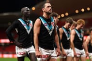 AFL Rd 14 - Port Adelaide look dejected after loss to GWS (Getty)
