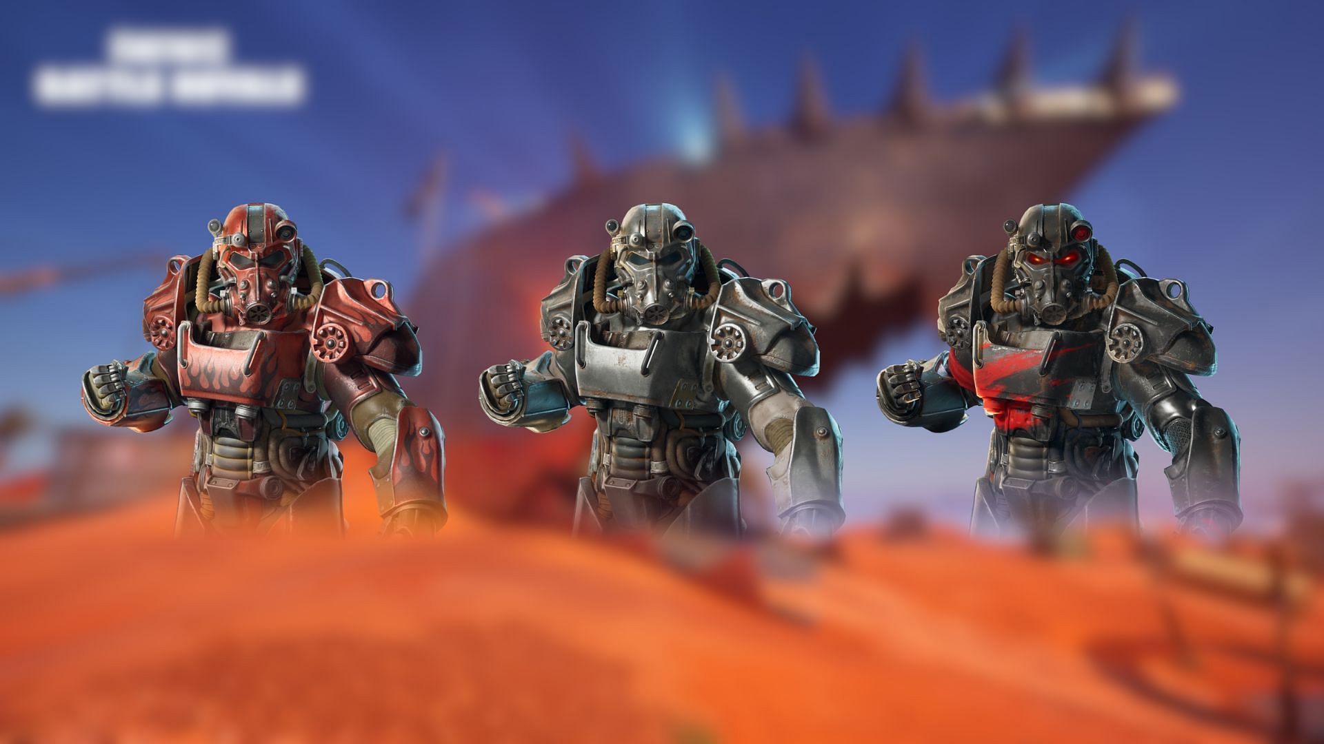 The T-60 Power Armor styles in Fortnite (Image via Epic Games)