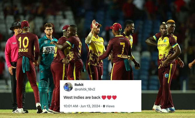 "West Indies are back" - Fans go gaga after co-hosts beat NZ to book Super 8 berth in 2024 T20 World Cup