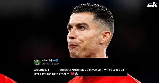"It’s all love between both of them" - Fans react as Cristiano Ronaldo appeared to borrow boots from Portugal teammate in 3-0 Turkey win
