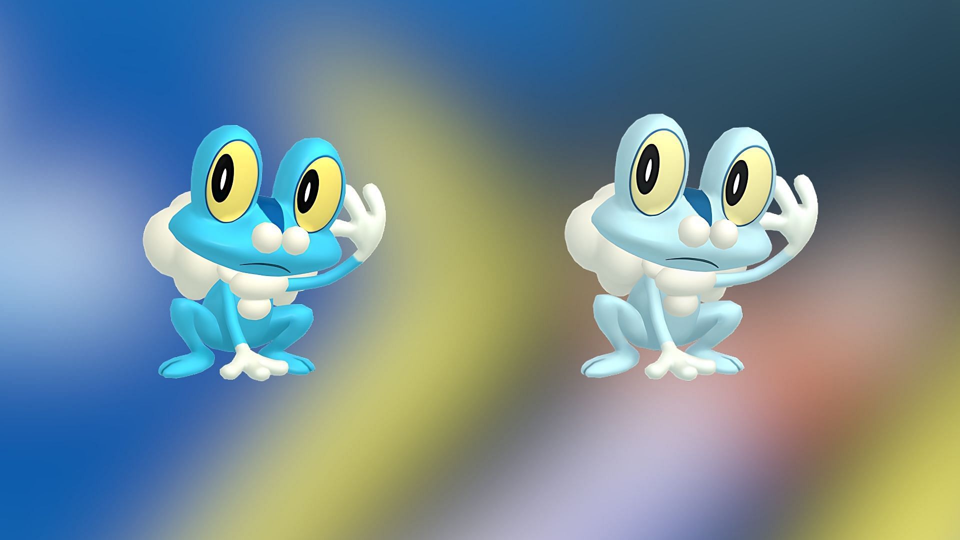Froakie and shiny Froakie, as they appear in the game (Image via TPC)