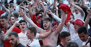 Serbia and England fans involved in violent clashes hours before Euro 2024 game