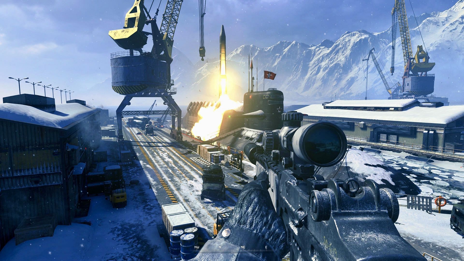 Missile being launched from a Submarine by Captain Price in Modern Warfare 2