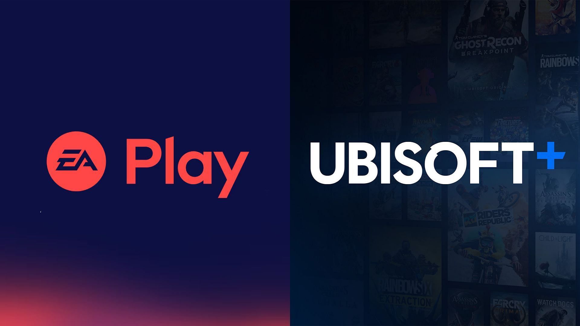 The EA Play vs Ubisoft+ comparison (Image via EA, Ubisoft)