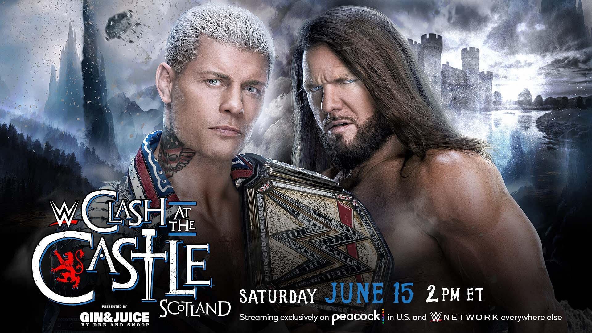 Cody Rhodes and AJ Styles will headine the 2024 Clash at the Castle PLE (Photo credit: WWE.com)