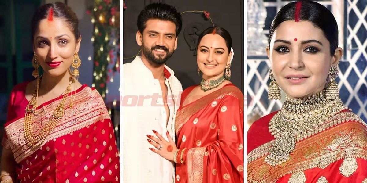 5 Bollywood actress who wore a red sari after marriage like Sonakshi Sinha