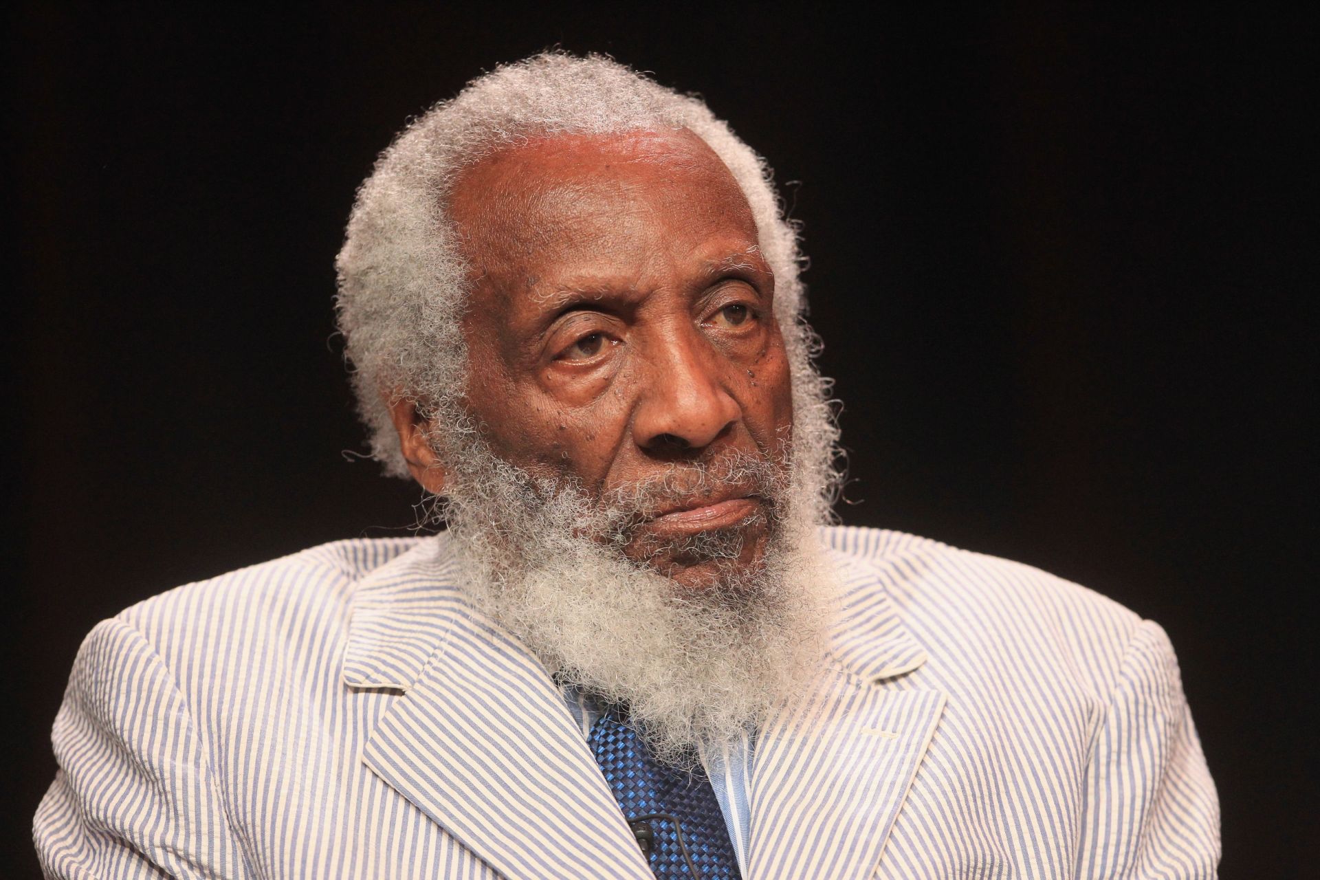 Comedian and Social Activist Dick Gregory at the 2012 Summer TCA Tour in California (Image via Getty)