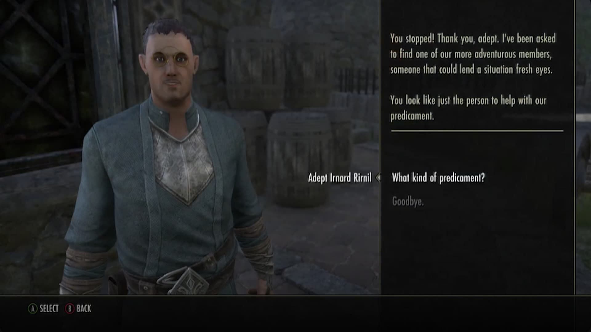 Adept Irnard Rirnil can be found in Skingrad (Image via Zenimax Online Studios || Rytic Gaming/YouTube)