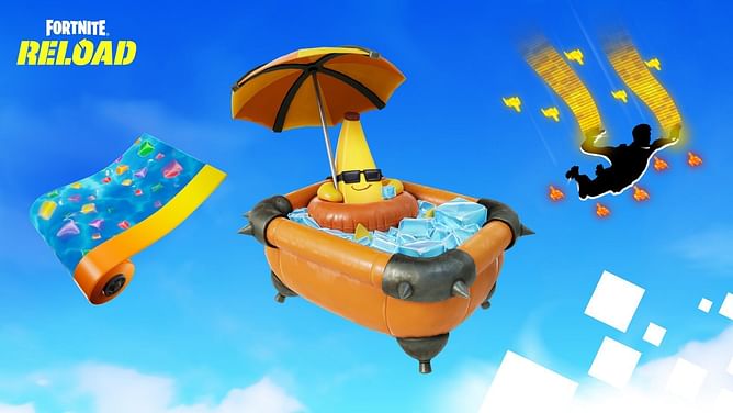 How to get Digital Dogfight Contrail, Pool Cubes Wrap, and NaNa Bath Back Bling for free in Fortnite Reload