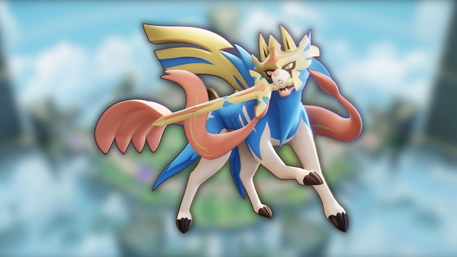 Zacian in Pokemon Unite (Image via The Pokemon Company) Enter caption Enter caption Enter caption Enter caption