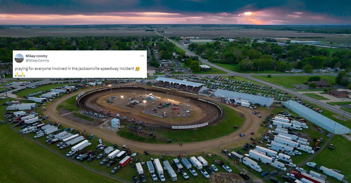 Fans hasve reacted to the tragic incident at Jacksonville Speedway (Image Sources: jacksonvilleil.org and X)