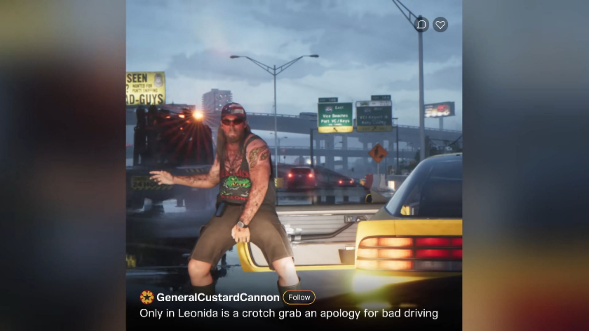 The GTA 6 trailer parodied some Florida man memes (Image via Rockstar Games)