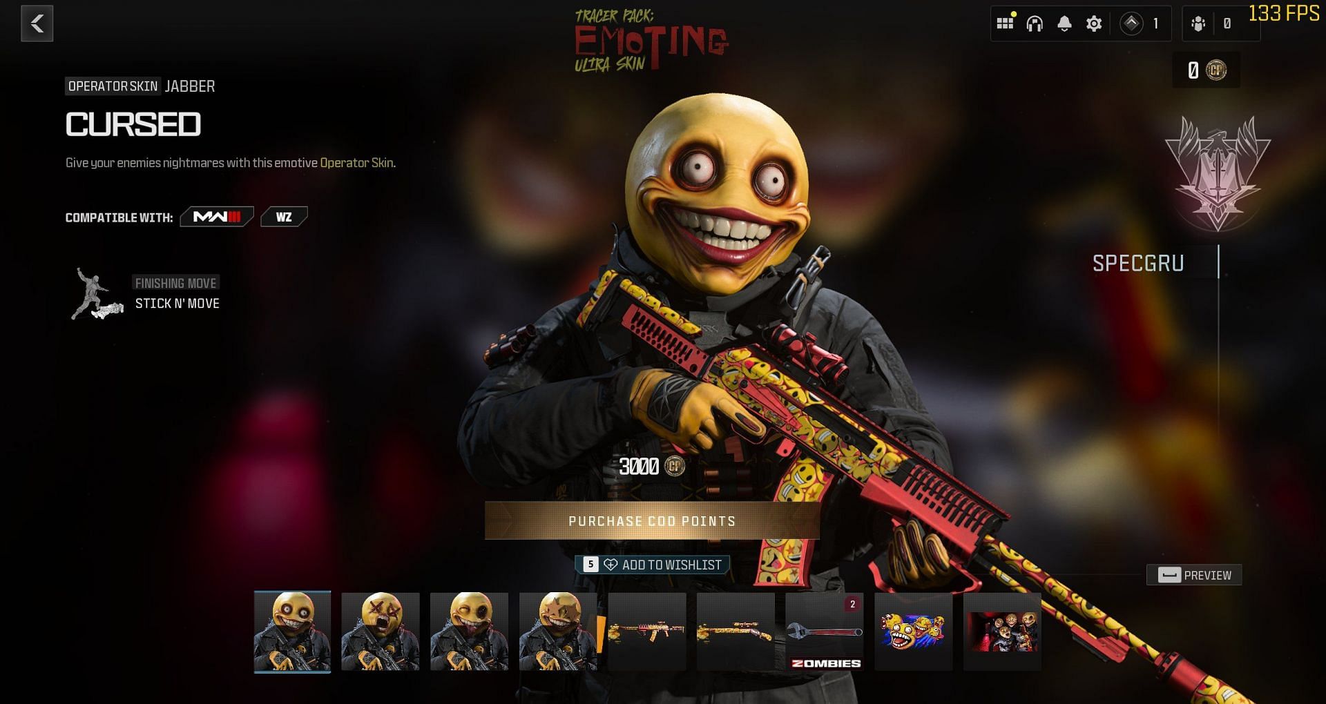 The new Emoji-themed bundle is now available in MW3 and Warzone (Image via Activision)