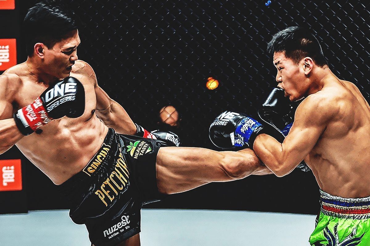 Petchtanong Petchfergus fighing Zhang Chenglong | Image credit: ONE Championship