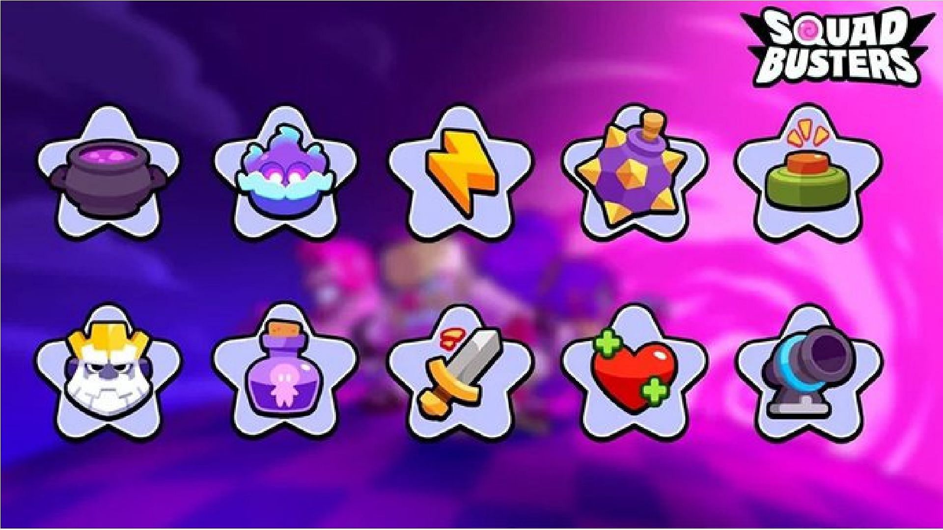 All spells in Squad Busters (Image via Supercell)