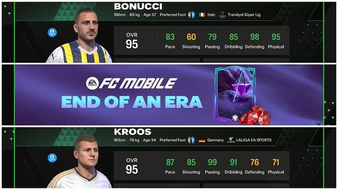 Toni Kroos and Leonardo Bonucci revealed as upcoming FC Mobile End of an Era exchanges