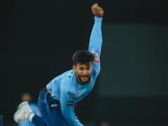 Azmatullah Omarzai bowling in the nets for Gujarat Titans in IPL 2024 (Image Credits: Azmatullah Omarzai's Instagram)