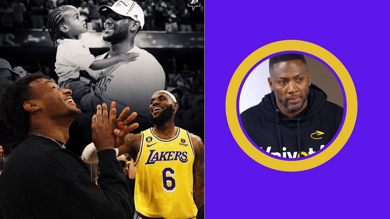 Ryan Clark passionately defended LeBron James against accusations of nepotism in the drafting of Bronny James. [photo: Lakers IG, Clark IG]