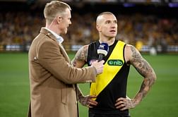 Every word from Dustin Martin’s emotional post-match interview following his milestone 300th AFL game on Saturday