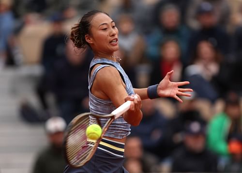 Zheng Qinwen at the 2024 French Open. (Photo: Getty)