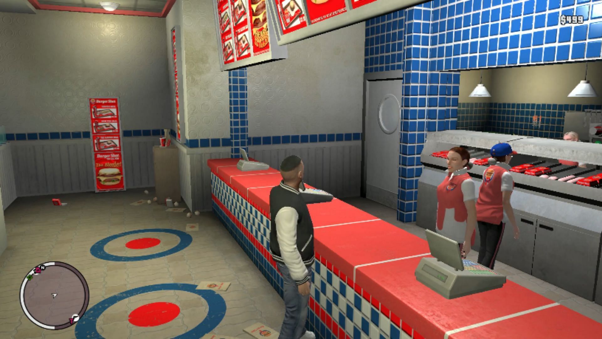 A Burger Shot outlet in GTA 4 The Ballad Of Gay Tony (Image via YouTube/Katzenwagen TV)