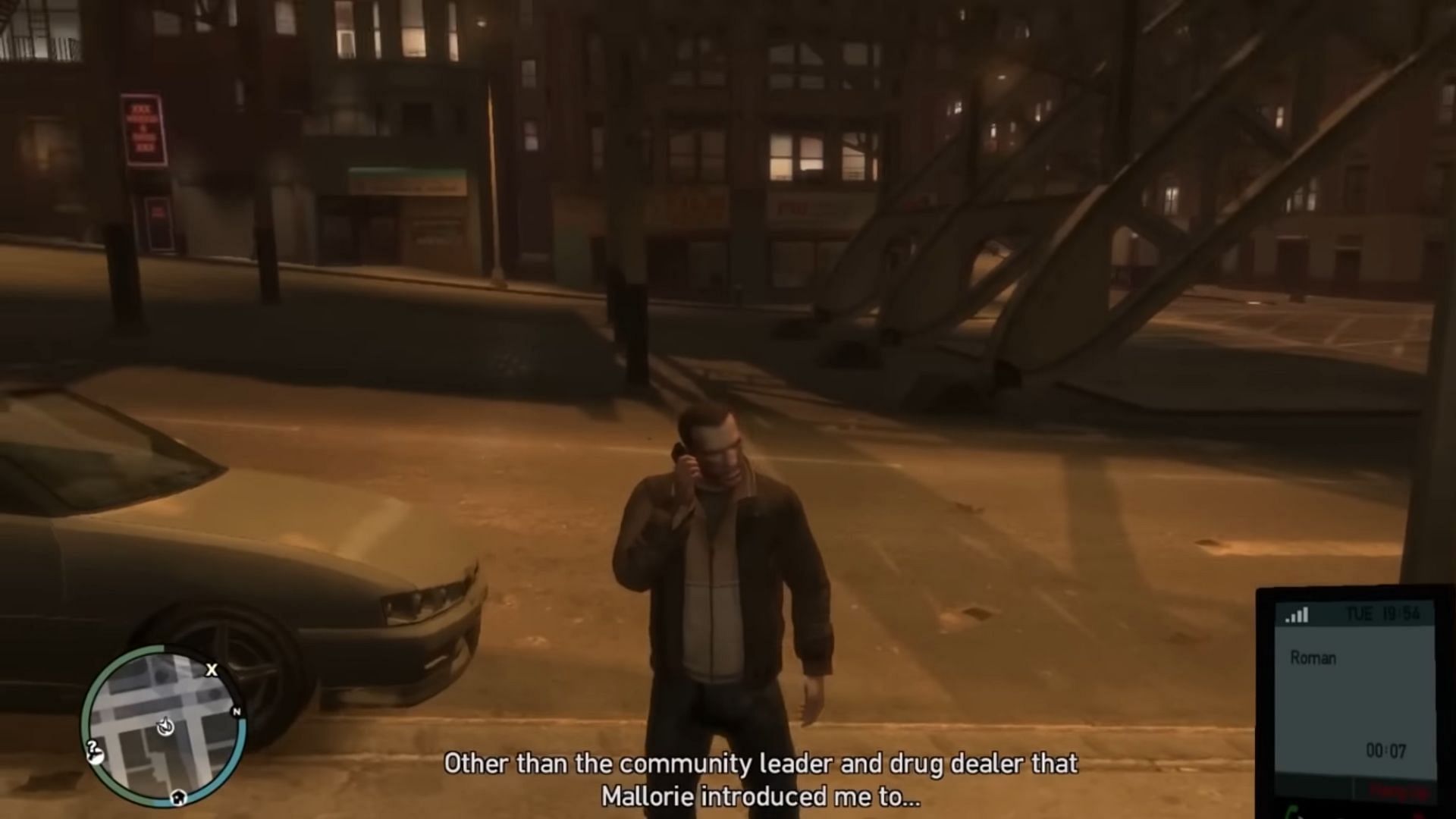 The cell phones give static before a call (Image via Rockstar Games || YouTube/ whatever57010)