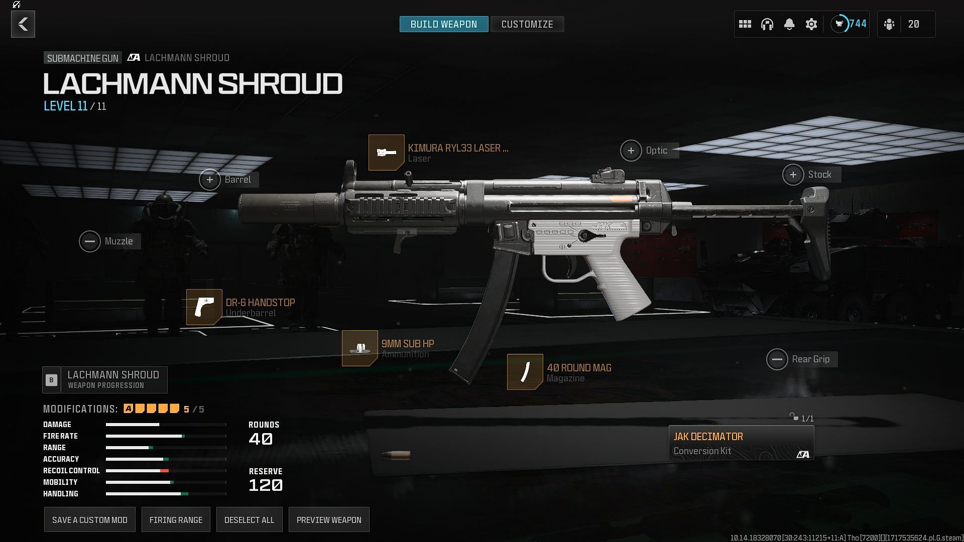 Lachmann Shroud recommended loadout in Warzone (Image via Activision)