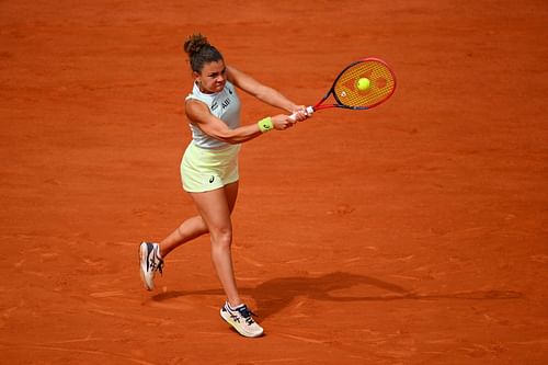 Jasmine Paolini in action at the French Open