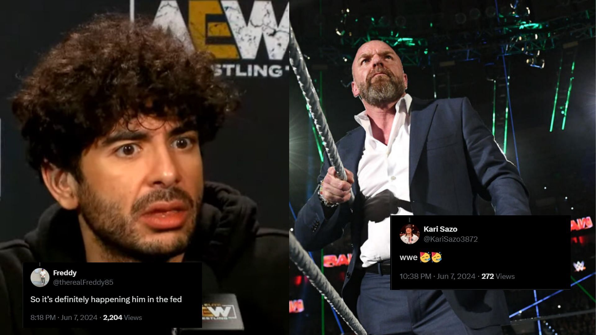 Triple H and Tony Khan are the Creative Heads of WWE and AEW [Image Credits: X profiles, WWE