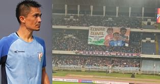 [WATCH] 'Chhetri Chhetri' chants echo in Salt Lake Stadium as Sunil Chhetri takes the field for one last time in India jersey