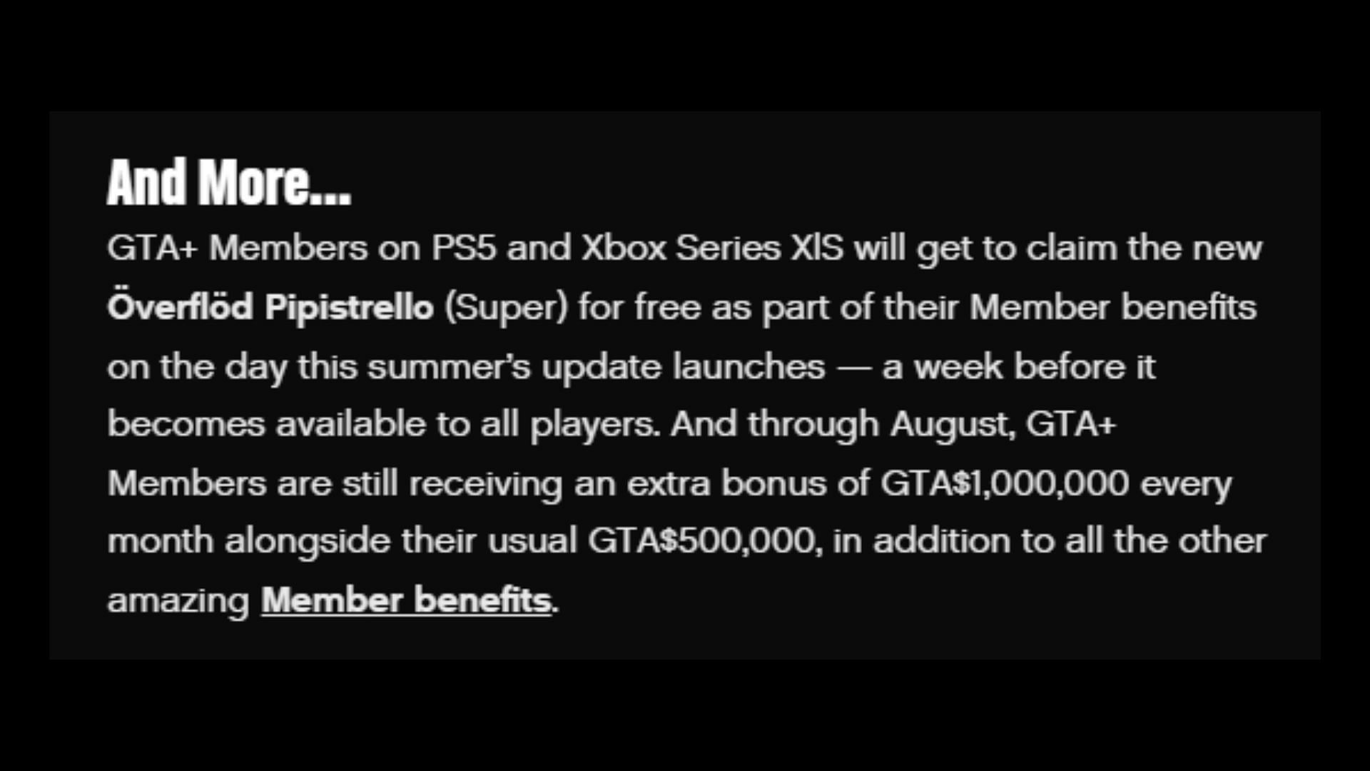 GTA + subscribers can get the new supercar for free (Image via Rockstar Games)