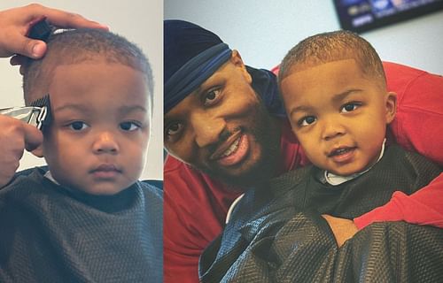 Look: Kali Lillard is accompanied by his dad for a barber's cut